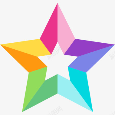 星型扁平型图标图标