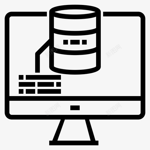 数据库监视器代码数据库图标svg_新图网 https://ixintu.com 代码 数据库 数据库监视器 数据管理大纲 服务器 管理
