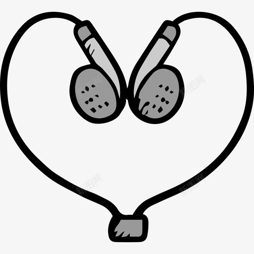 耳机情人节套装彩色图标svg_新图网 https://ixintu.com 彩色 情人节套装 耳机