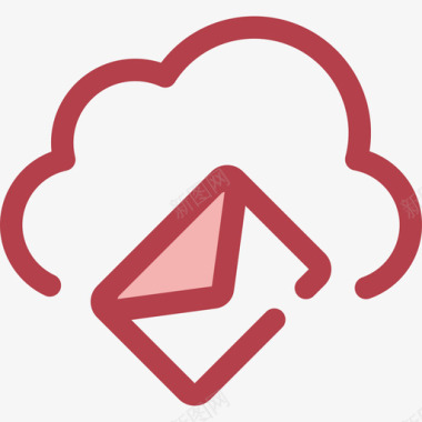 电子邮件通讯9红色图标图标