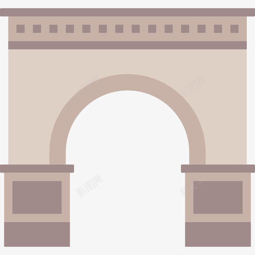 拱门城市元素系列平面图标svg_新图网 https://ixintu.com 城市元素系列 平面 拱门
