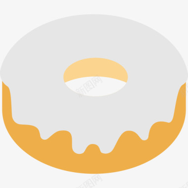 甜甜圈美食套餐扁平图标图标