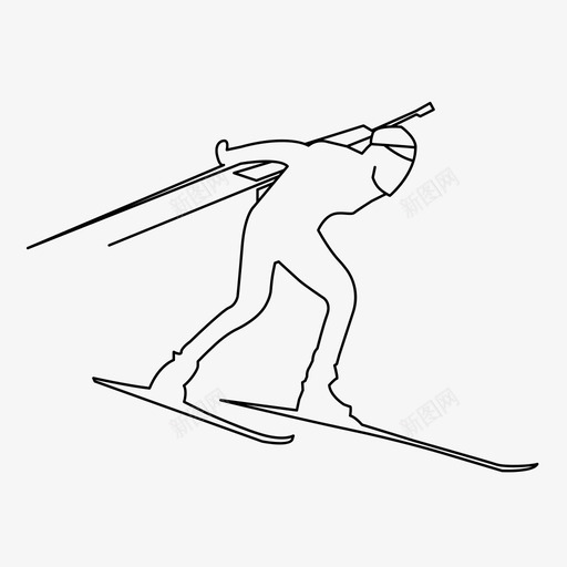 两项全能两项两项运动员图标svg_新图网 https://ixintu.com 两项 两项全能 两项运动员 滑雪 运动