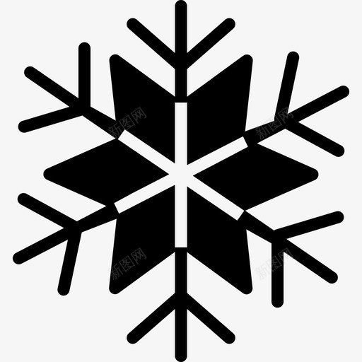 雪花假日元素系列填充图标svg_新图网 https://ixintu.com 假日元素系列 填充 雪花