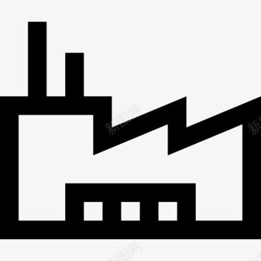 工厂业务要素2线性图标图标