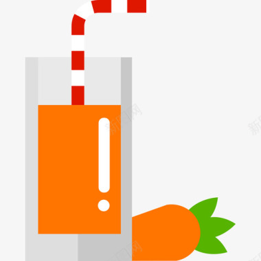 胡萝卜汁食品水果和蔬菜汁收集图标图标