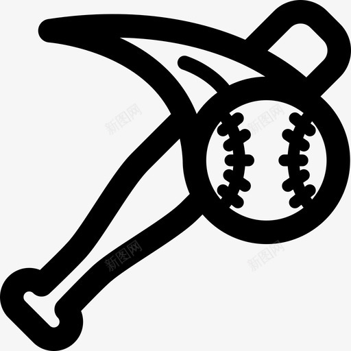 Strike棒球系列直线型图标svg_新图网 https://ixintu.com Strike 棒球系列 直线型
