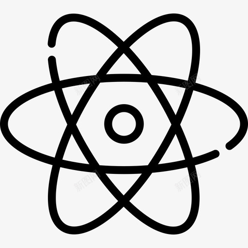 原子科学研究线性图标svg_新图网 https://ixintu.com 原子 科学研究 线性