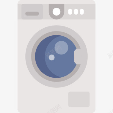 洗衣机家具和家用电器平板图标图标