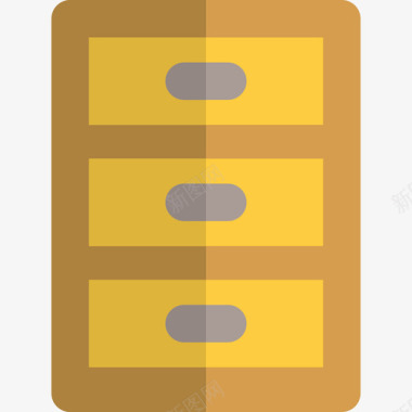 文件柜商务和办公用彩色平板图标图标