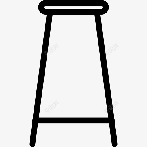 吧台凳家用和家具元件直线型图标svg_新图网 https://ixintu.com 吧台凳 家用和家具元件 直线型