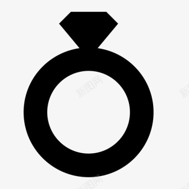 戒指订婚时尚图标图标