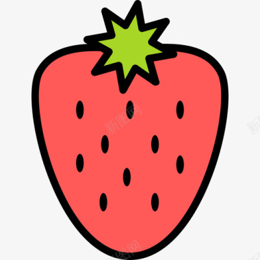 草莓食品水果收藏图标图标