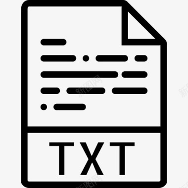 Txt文件类型集合线性图标图标