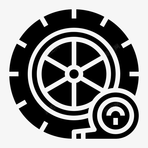 汽车充气机充气维修图标svg_新图网 https://ixintu.com 充气 汽车充气机 维修 车轮 轮胎 黑色维修