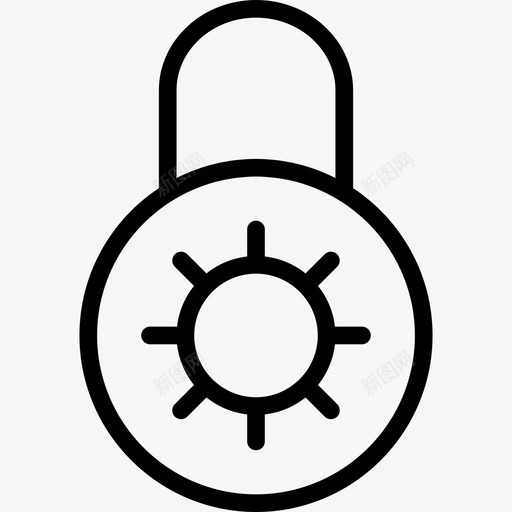锁定基本集合2线性图标svg_新图网 https://ixintu.com 基本集合2 线性 锁定