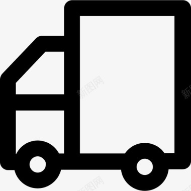 送货卡车工业图标系列粗体圆形图标