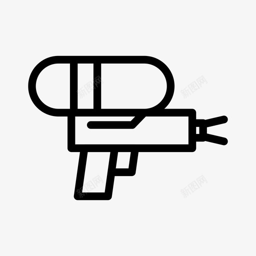水枪孩子图标svg_新图网 https://ixintu.com 万能图标 图标 孩子 水枪 玩具