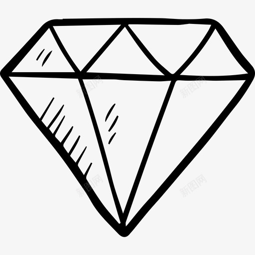 钻石时尚手绘爱情元素图标svg_新图网 https://ixintu.com 手绘爱情元素 时尚 钻石