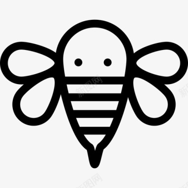蜜蜂动物头直系图标图标