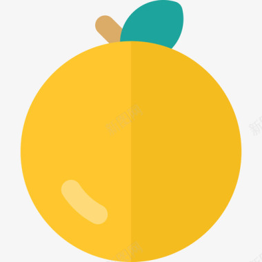 橙色食物颜色平淡图标图标