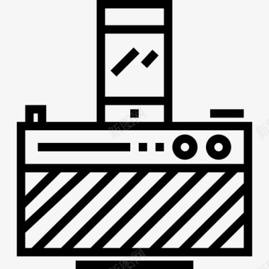 扬声器技术设备2线性图标图标