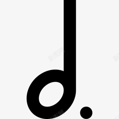 半音符音乐音乐符号和注释图标图标