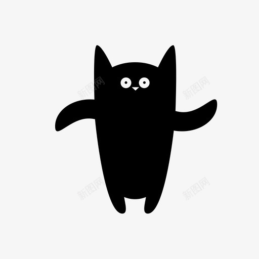 猫怪外星人生物图标svg_新图网 https://ixintu.com 可爱 可爱的怪物 外星人 小动物 猫怪 生物