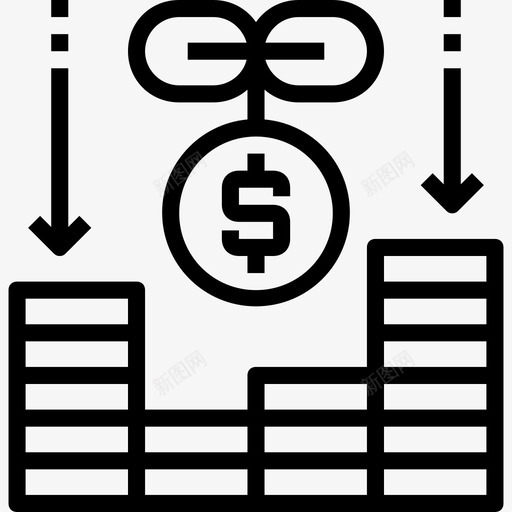 投资银行和金融线性图标svg_新图网 https://ixintu.com 投资 线性 银行和金融