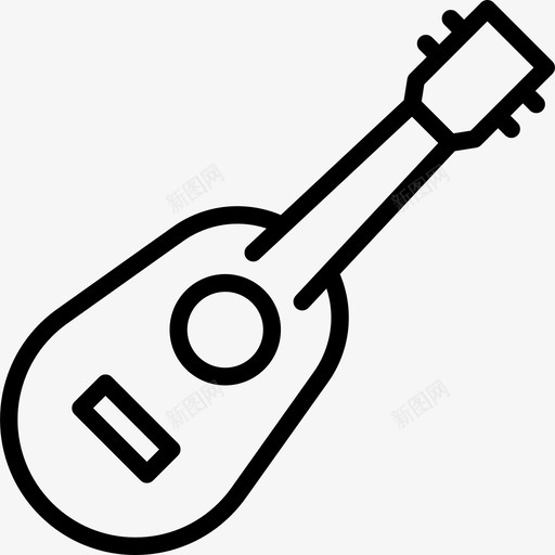 Ukelele乐器2线性图标svg_新图网 https://ixintu.com Ukelele 乐器2 线性