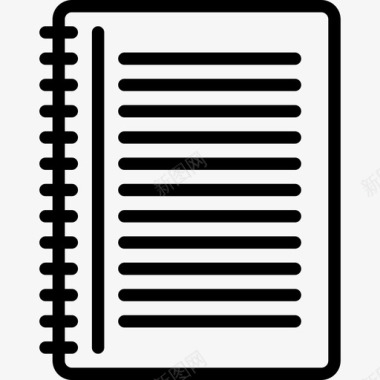 笔记本办公元素2线性图标图标