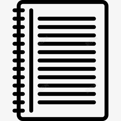 笔记本办公元素2线性图标svg_新图网 https://ixintu.com 办公元素2 笔记本 线性