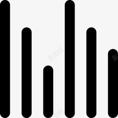 音效条音乐图标系列粗体圆形图标