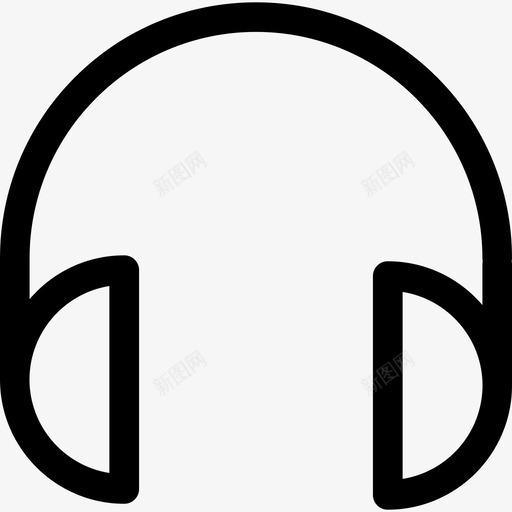 耳机多媒体收藏线状图标svg_新图网 https://ixintu.com 多媒体收藏 线状 耳机