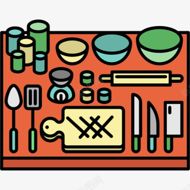 厨师彩色桌面元素图标图标