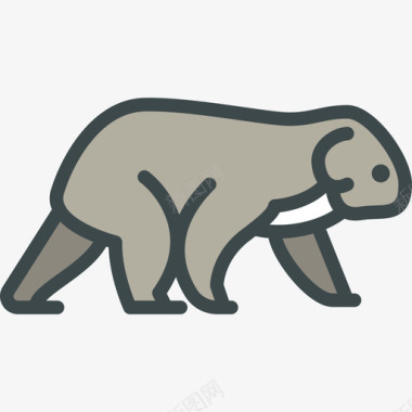考拉森林动物3线形颜色图标图标