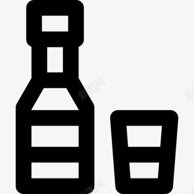 龙舌兰酒墨西哥元素5直线型图标图标