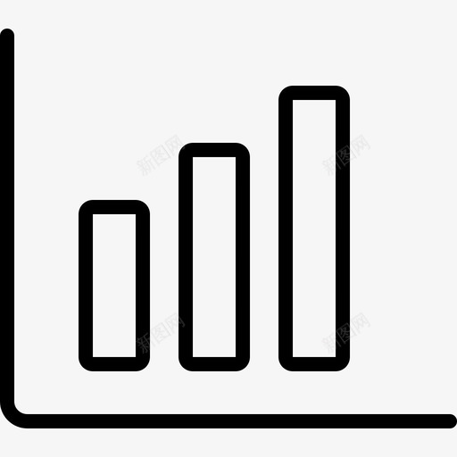条形图业务图标集线性svg_新图网 https://ixintu.com 业务图标集 条形图 线性