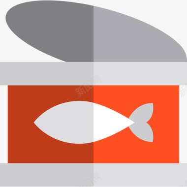 金枪鱼食物套装2扁平图标图标