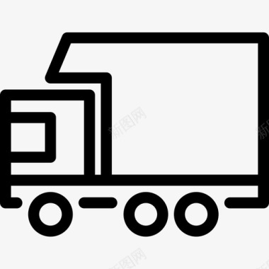 卡车运输汇编线性图标图标