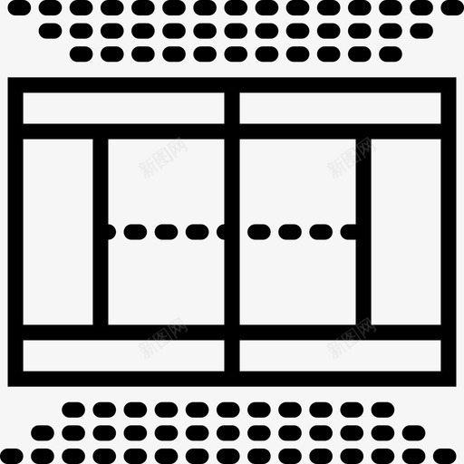 网球场运动系列直线型图标svg_新图网 https://ixintu.com 直线型 网球场 运动系列