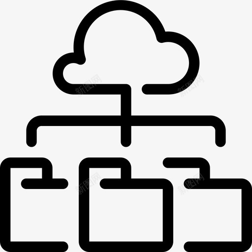 云数据与存储数据库网络图标svg_新图网 https://ixintu.com 云数据与存储 数据与网络 数据库 网络