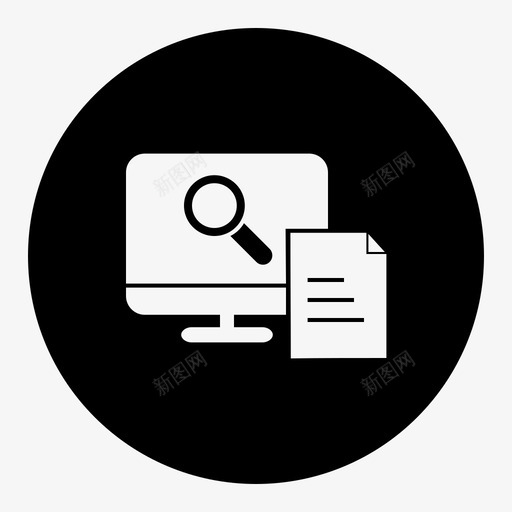 监控分析发现图标svg_新图网 https://ixintu.com 分析 发现 回顾 报告 搜索 监控 自动化测试减去前端