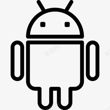 Android品牌集合线性图标图标