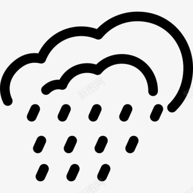 雨天气资源2线性图标图标