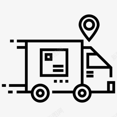 送货服务电子商务物流图标图标