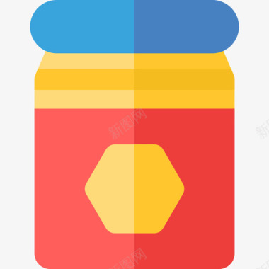 蜂蜜食物颜色平淡图标图标