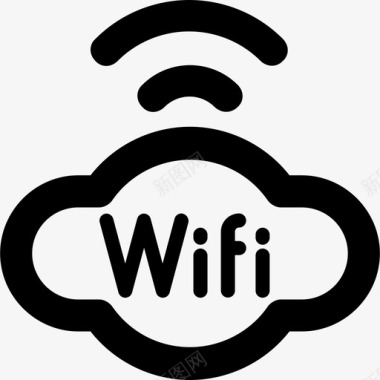 Wifi通讯2粗体圆形图标图标