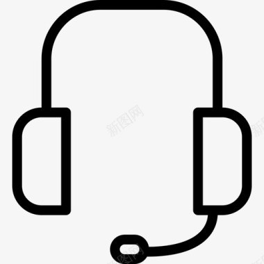 耳机营销线性图标图标