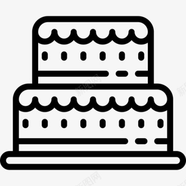 蛋糕派对元素1直线型图标图标